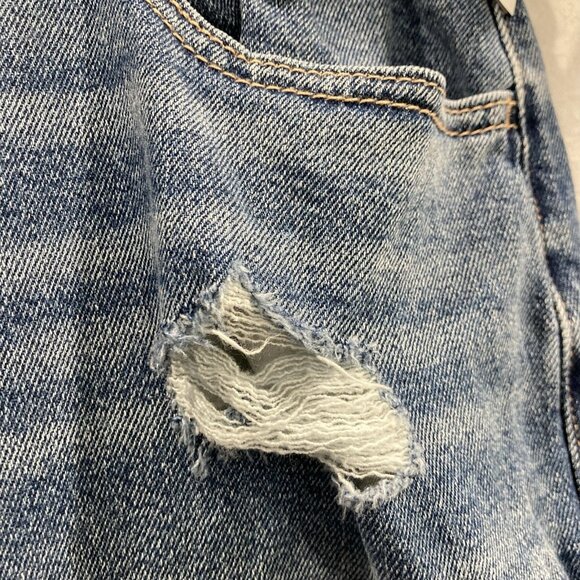 Hollister Vintage Straight Jeans Womens 21S Ultra High Rise Denim Distressed 90s - Picture 6 of 11